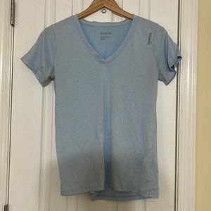 Baby Blue Reebok Athletic V Neck Shirt